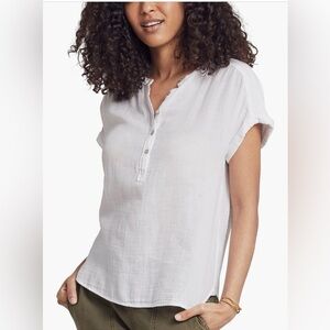 NWT Faherty Dream Desmond White Organic Cotton Top